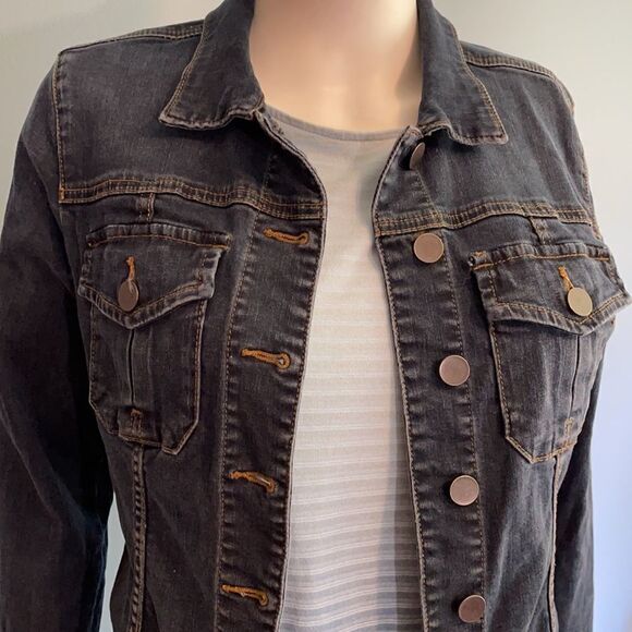 KUT from the Lloyd Amelia Jacket Denim Jean Jacket Medium - Picture 4 of 11